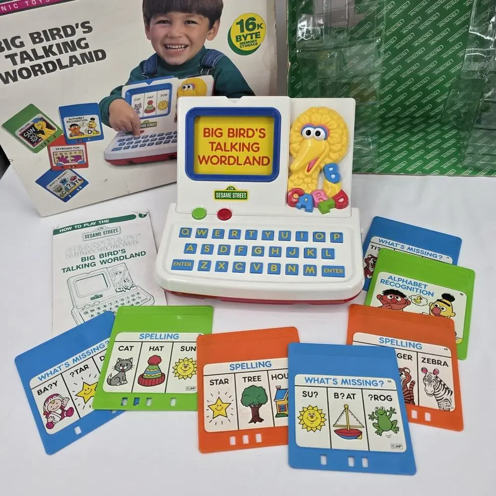 Sesame Street Big Bird's Talking Wordland Electronic Game w/ Box Vintage 1992